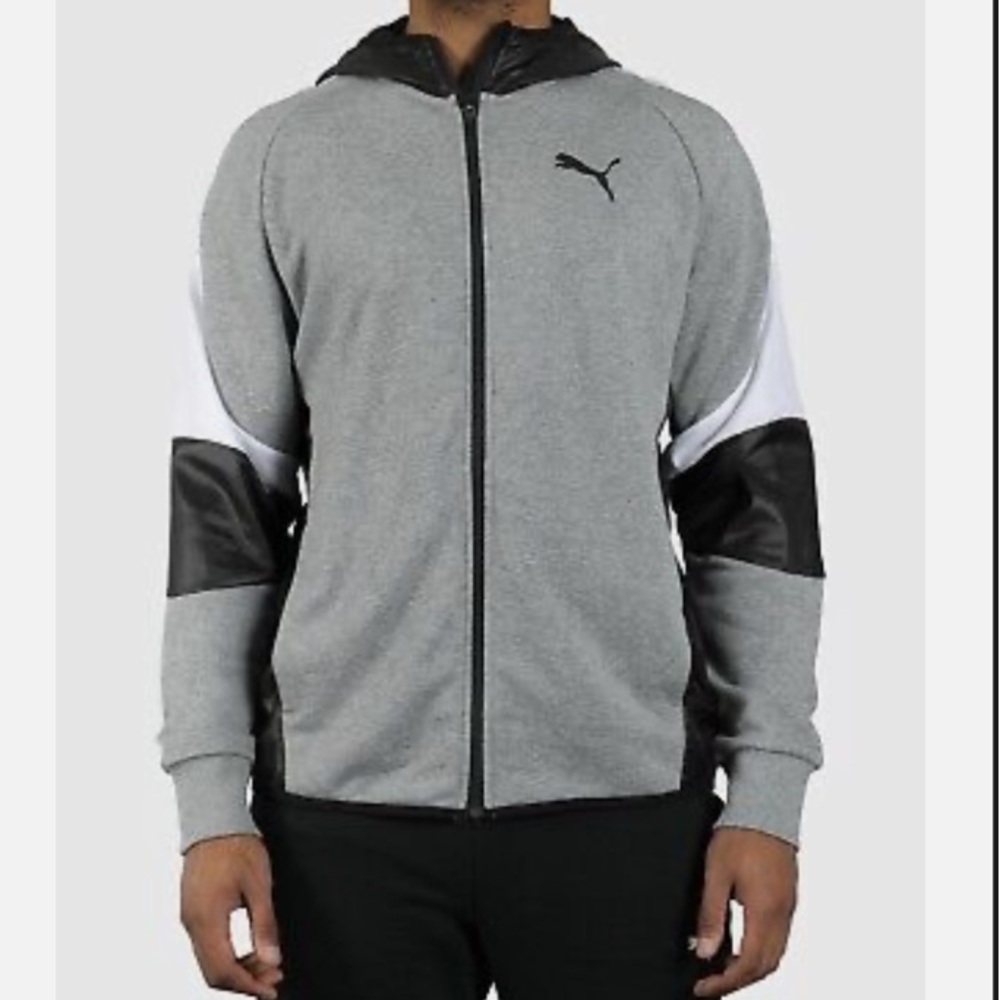 Puma Grey MMXI Raglan Full Zip Hoodie